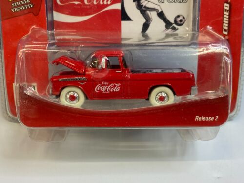 JOHNNY LIGHTNING 1/64 SCALE WHITE LIGHTNING COCA COLA RED '55 CHEVY CAMEO - Picture 2 of 8