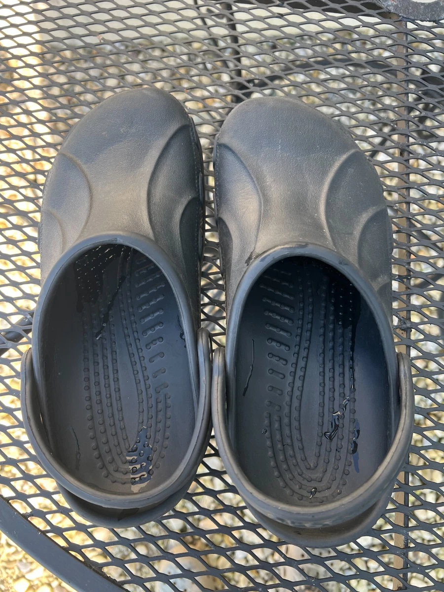 Black closed cheap crocs