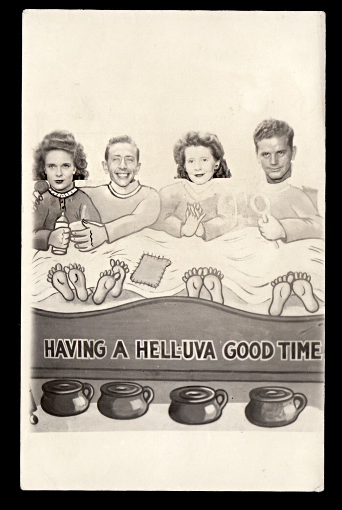 WACKY SWINGER HOT WOMEN & MEN NUDE in CARTOON BED ~ 1940s RPPC PHOTO eBay