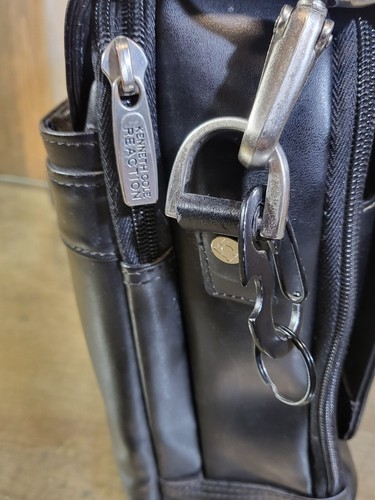 Kenneth Cole Reaction Unisex schwarz Leder riskant Business Messenger Bag Laptop - Bild 11 von 22