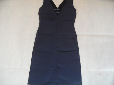VERSUS Versace chices Kleid mit Ketten im Dekolleté blau Gr. it. 30/44 TOP KW918