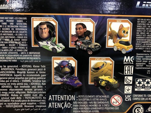Disney Pixar Lightyear Hot Wheels Characters Cars 5 Pack New And Sealed - Picture 4 of 7