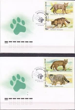 W RUSSIA 7554-7555 FDC WORLD WILDLIFE CONSERVATION