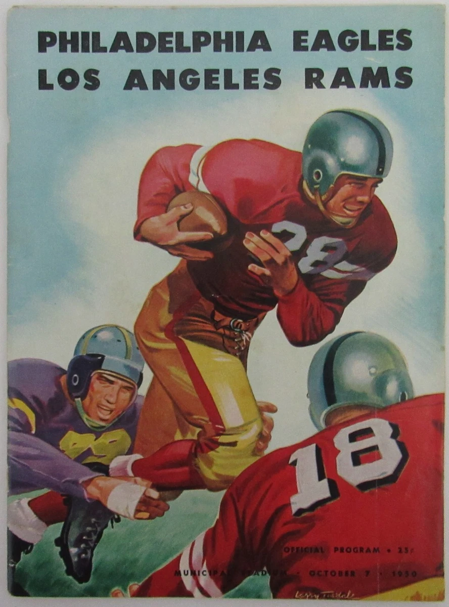 Vintage 1950 Philadelphia Eagles vs. Los Angeles Rams NFL Game Program