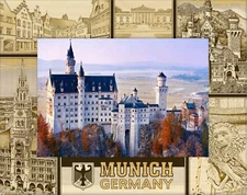 Munich Germany Laser Engraved Wood Picture Frame Landscape (8 x 10) 