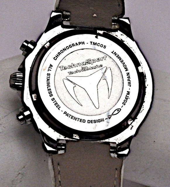 TECHNO SPORT by Technomarine 200m 660 ft MOP Stainless Steel Chronograph Watch eBay