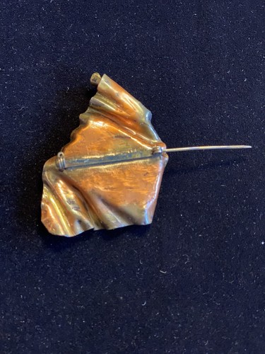  glass butterfly cooper pin brooch - Foto 3 di 5