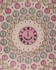 1862 Chart ~ TIMES & DISTANCES AROUND THE WORLD by Johnson & Browning (14x18)#58