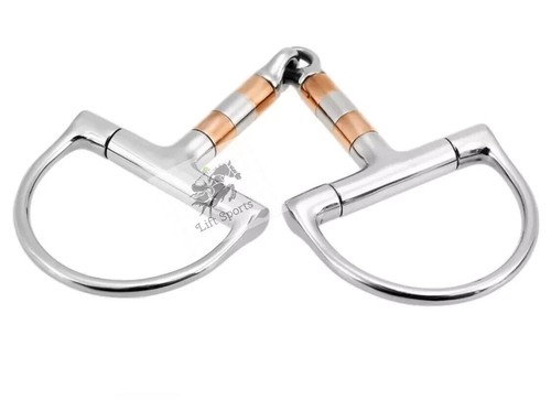 D Ring Snaffle Bit Horse Riding with Copper Roller Stainless Steel Top Quality - Picture 2 of 6