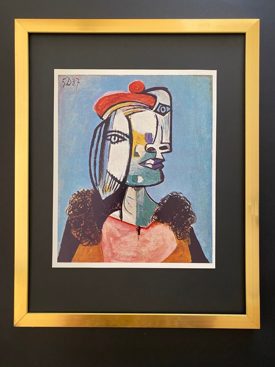 Vintage 1961 Pablo Picasso Portrait of a Man Cubist Art Print Vintage 1961 Pablo Picasso Portrait of a Man Cubist Art Print