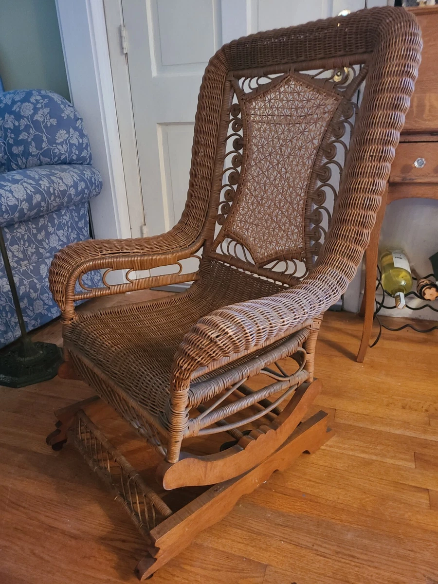 Victorian wicker rocking chair sales