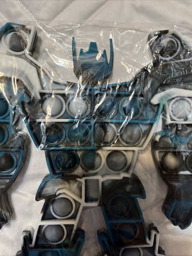 Transformer-Big Pop Popper Fidget Toy-Jumbo Black/Aqua/White/Gray New - Picture 8 of 8