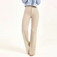 Jeans Évasés Taille Haute Pour Femme Slim Fit Vintage Années 70 En Denim Doux