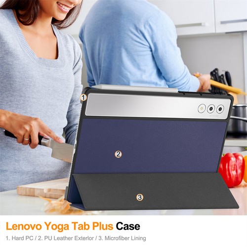 Case For Lenovo Yoga Tab Plus 12.7 inch Tablet Shockproof Slim Shell Stand Cover - Picture 9 of 25