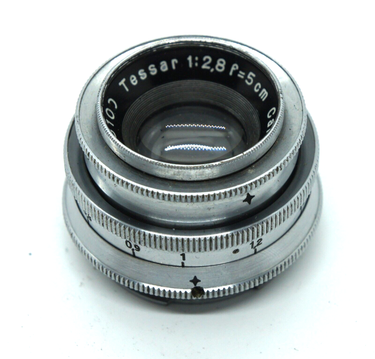 Rare Chrome style Carl Zeiss Jena Tessar 2.8/50 Exakta mount for