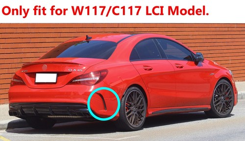 Apto para Mercedes CLA C117 W117 divisor lateral trasero A moldeo negro mate - Imagen 2 de 2