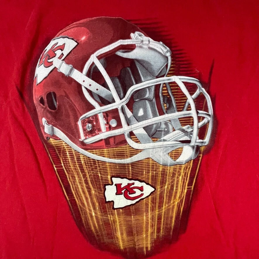 Kansas City KC Chiefs Reebok y2k Casco Grande Logo Camiseta NFL Fútbol Hombre L Foto 2 de 3