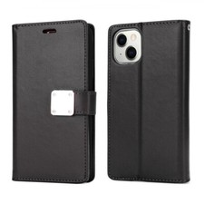 Leather Wallet Flip Case w/ Strap  Multi Pockets for iPhone 16e