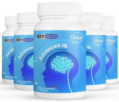 5 Pack AdvancedIQ, refuerzo cerebral y apoyo a la memoria-60 Cápsulas x5