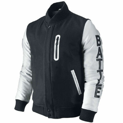 Kobe Destroyer XXIV Battle Michael B Jordan Leather Sleeves Bomber Jacket Coat