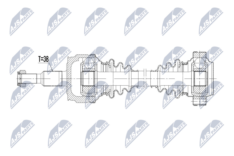 NPW-VW-189 NTY Drive Shaft for VW