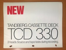 ORIGINAL TANDBERG TCD 330 CASSETTE DECK MARKETING BROCHURE D562