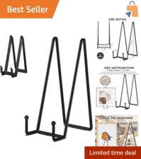 Set of 5 Sturdy 10-Inch Metal Display Stands for Art, Photos & Collectibles