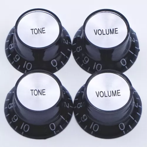 Acrylic Top Hat Bell Reflector Knob Volume Tone for Gibson Epiphone Les Paul SG