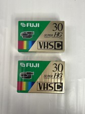 2 Fuji Film VHS-C Pro Premium High Grade Camcorder TC-30 VHSC Video Cassettes