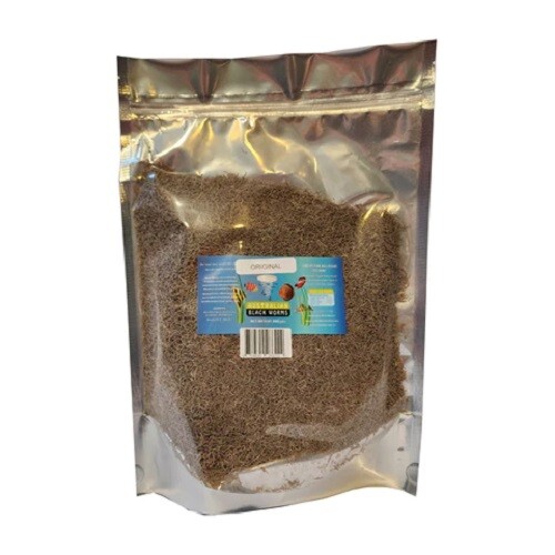 Dried Australia Black Worms Loose and Cubed Blackworms Fish Food 4 Sizes - Picture 5 of 12