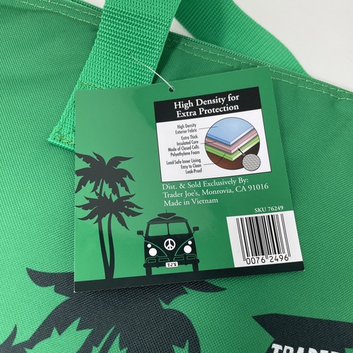 Trader Joe's Insulated Reusable Shopping Bag 8 Gallons Emerald Tote Bag - Picture 3 of 5