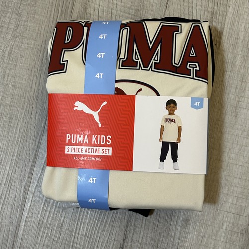 NEW Puma Toddler Boys 2PC Active Set Tshirt + Jogger size 2T,3T,4T - Picture 18 of 41