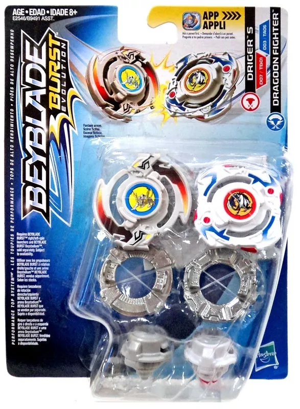 beyblade burst evolution dual pack driger s e dragoon lutador