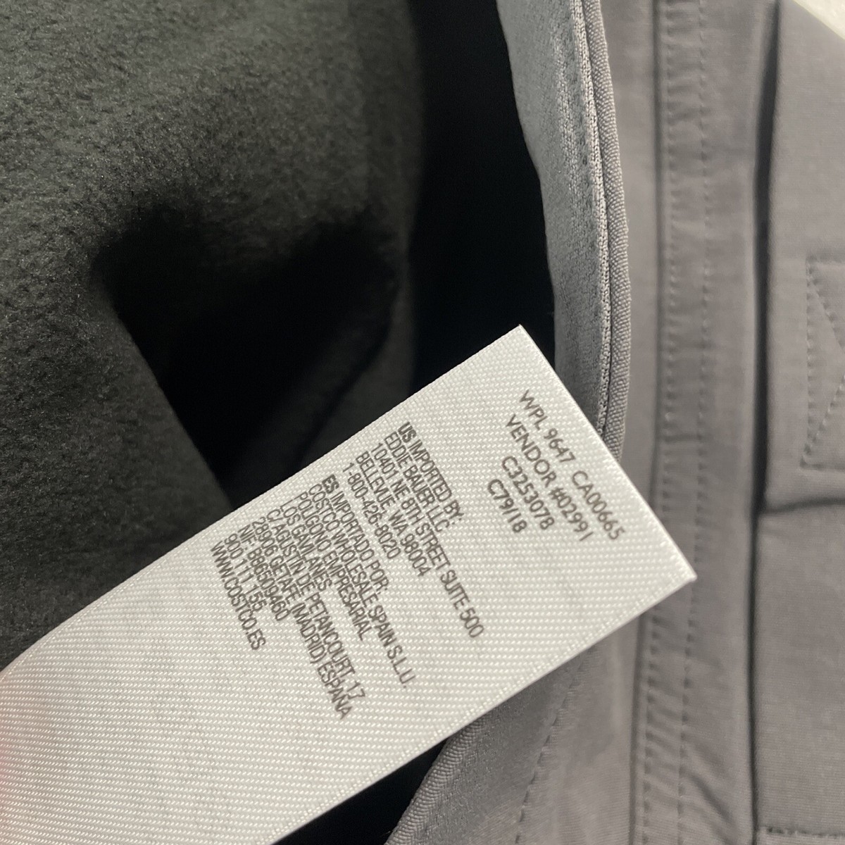 costco eddie bauer fleece lined tech pants