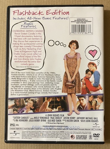 Sixteen Candles (DVD, 1984) Disc Is Flawless. Tested & Plays Great! - Picture 2 of 5