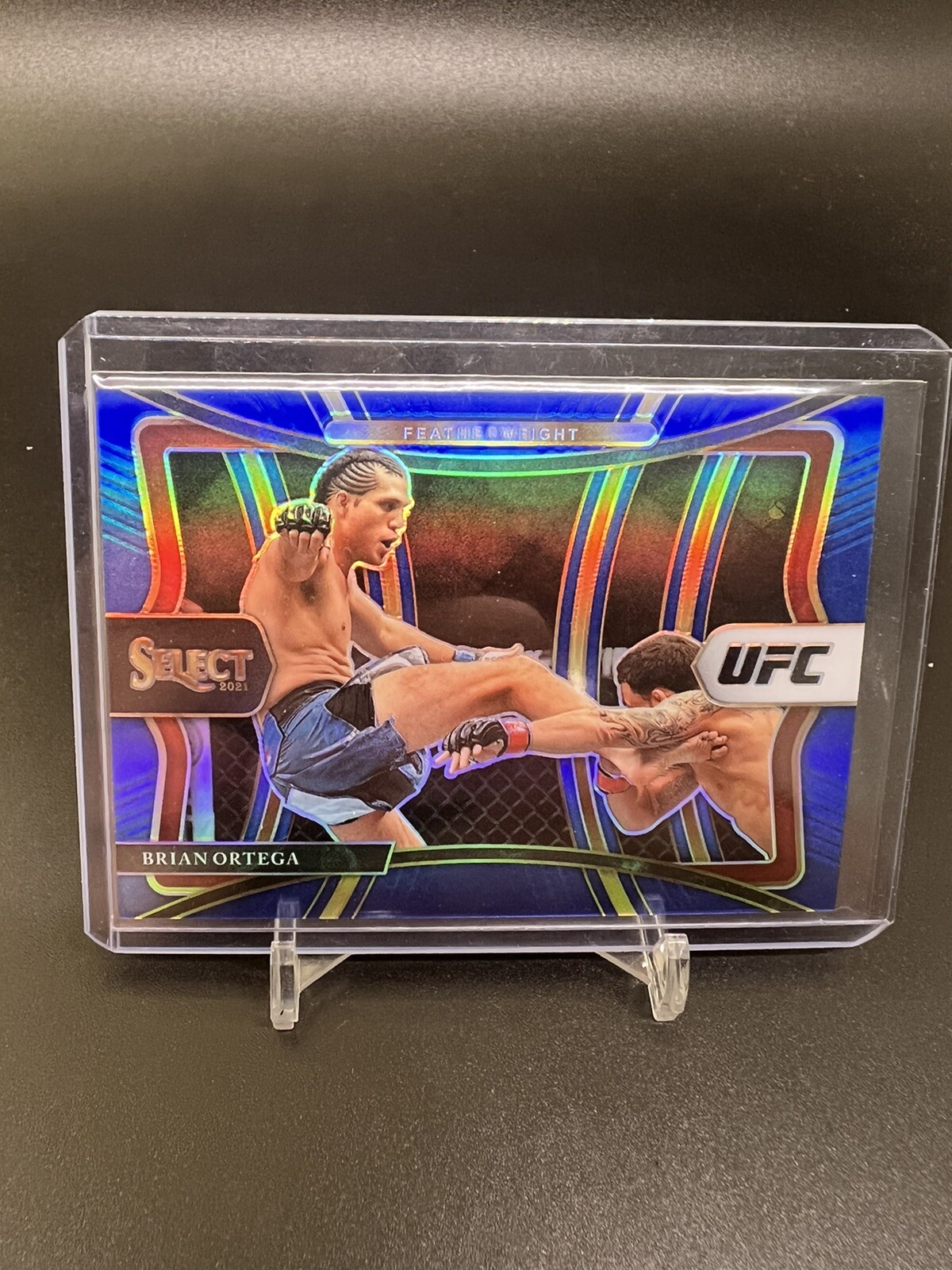 2021 PANINI  UFC SELECT BRIAN ORTEGA PREMIER LEVEL BLUE PRIZM 41/49