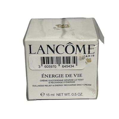 New Lancome Energie De Vie Dullness Relief & Energy Recharge Daily Cream 0.5 OZ