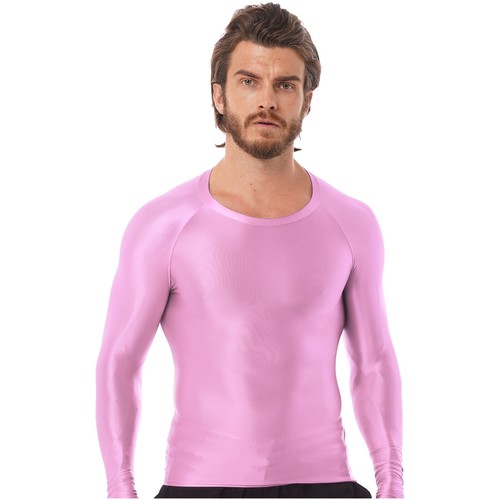 TiaoBug Mens Bodybuilding Sport T-Shirts Oily Shiny Running Compression Tops AU - Picture 54 of 198