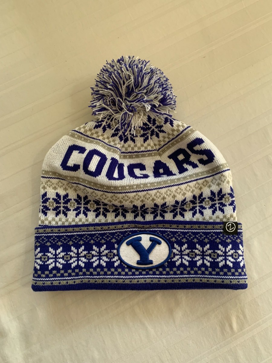 BYU Cougars NCAA Zephyr Blue Winter Beanie Knit Ski Cap Hat | eBay