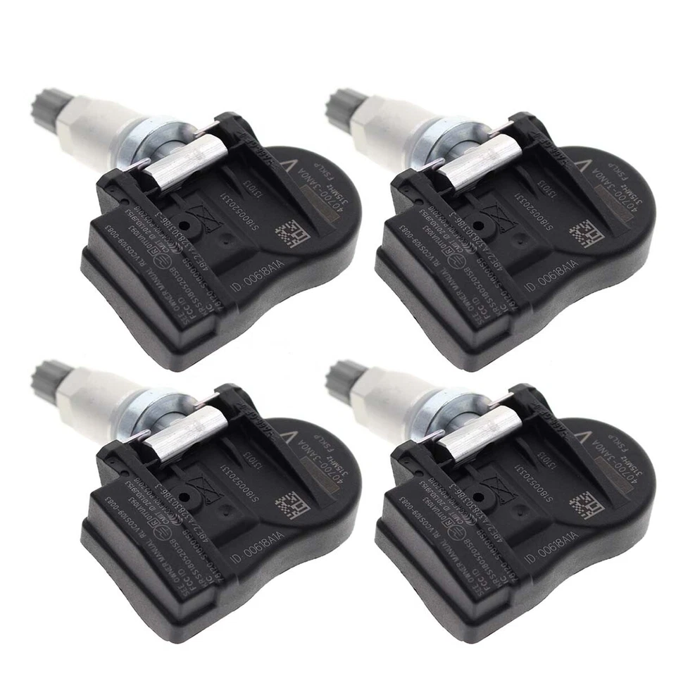 Sensores de presión de neumáticos TPMS de 4 piezas para Nissan Versa / Versa Note 2013-2020 sin llave Foto 3 de 4