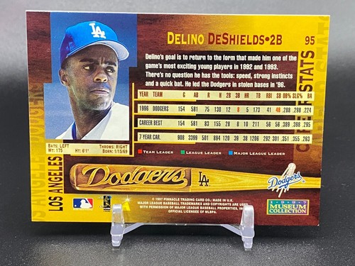 1997 Pinnacle Museum Collection # 95 Delino DeShields - Picture 2 of 2
