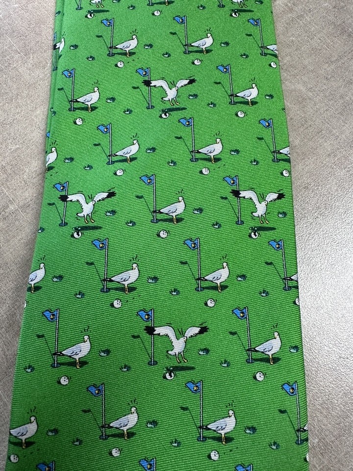 Bird dog bay Necktie Green Seagulls NWT eBay