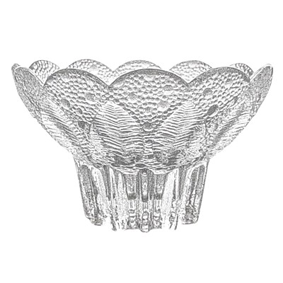 Lausitzer Germany Lead Crystal Bowl Medea Pattern Dewdrops Leaves R. Koschnick