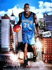 Kevin Garnett Minnesota Timberwolves Vintage 2001 Milk Original Print Ad 8 x 11"