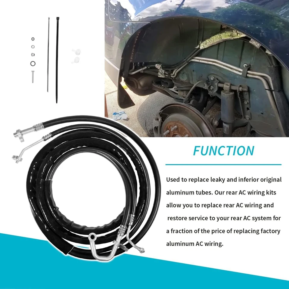 AT34653 Juego de línea de aire acondicionado trasera Chevrolet Traverse 2009-2016 kit de manguera de aire acondicionado auxiliar trasera Foto 3 de 4