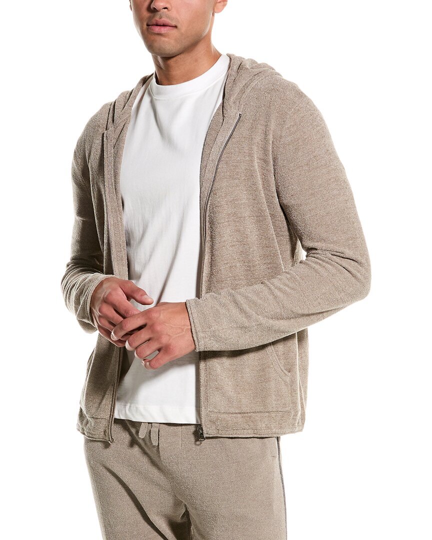 Толстовка с капюшоном Barefoot Dreams Cozychic Ultra Lite на молнии мужская серая L 17290₽