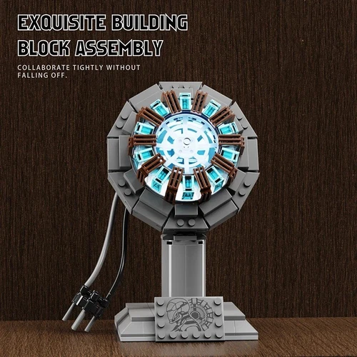 Iron Man - Superhelden Reaktorkern aus Bausteinen - 316 Teile mit Lichteffekten - Bild 2 von 10