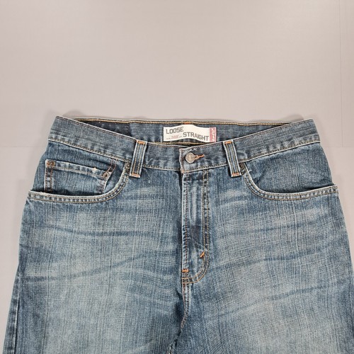 Levis 569 Mens Baggy Jeans Blue W32 L32 Loose Fit Straight Leg Denim 13903 - 第 2/12 張圖片
