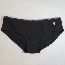 Victoria's Secret PINK Extra Low Rise Hipster Medium Black Cotton NWT VTG