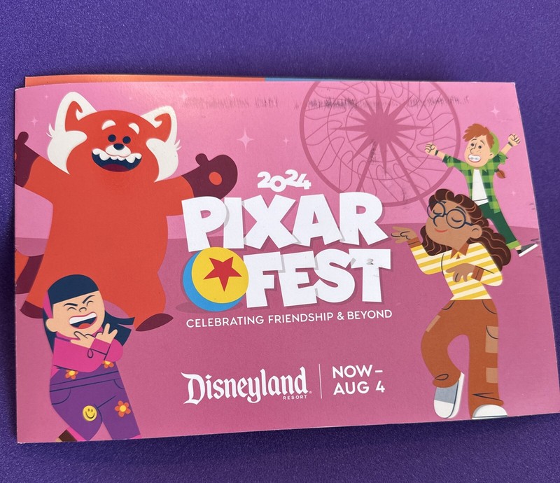Disneyland Pixar Fest 2024 Magic Kingdom Stickers and Promotional Mailer